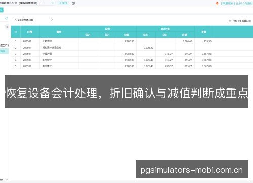 恢复设备会计处理,折旧确认与减值判断成重点 恢复设备会计处理,折旧确认与减值判断成重点